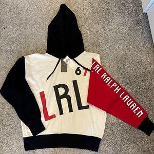 Ralph Lauren LRL 67 Color-Blocked French Terry Hoodie, Size S